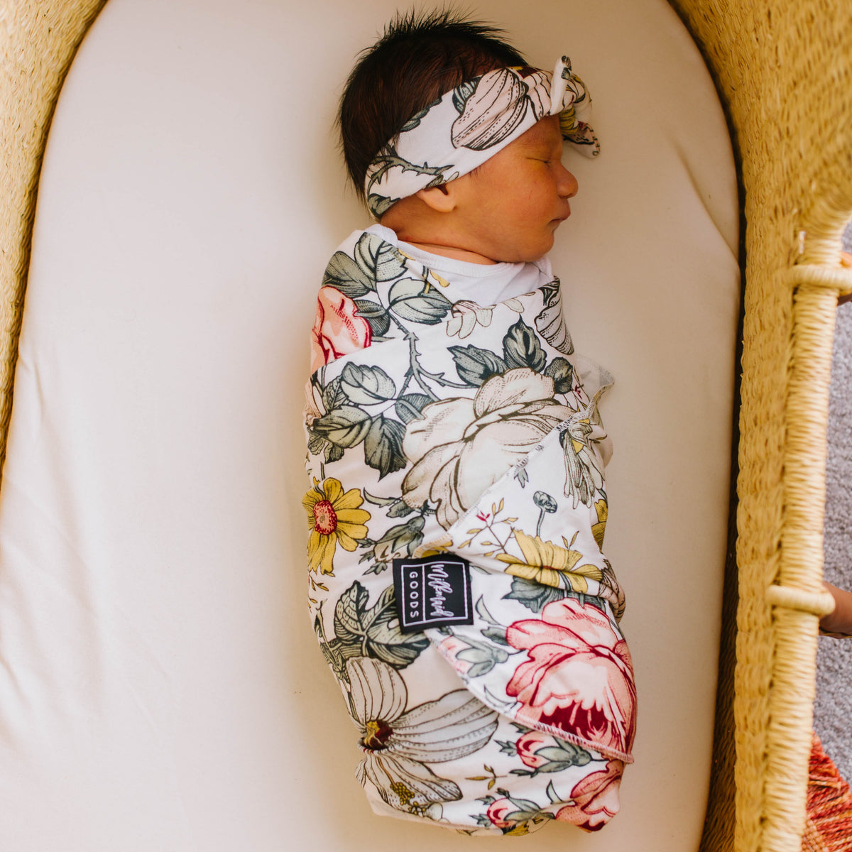 Swaddle Sets Blanket with Matching Hat or Headband Milkmaid Goods