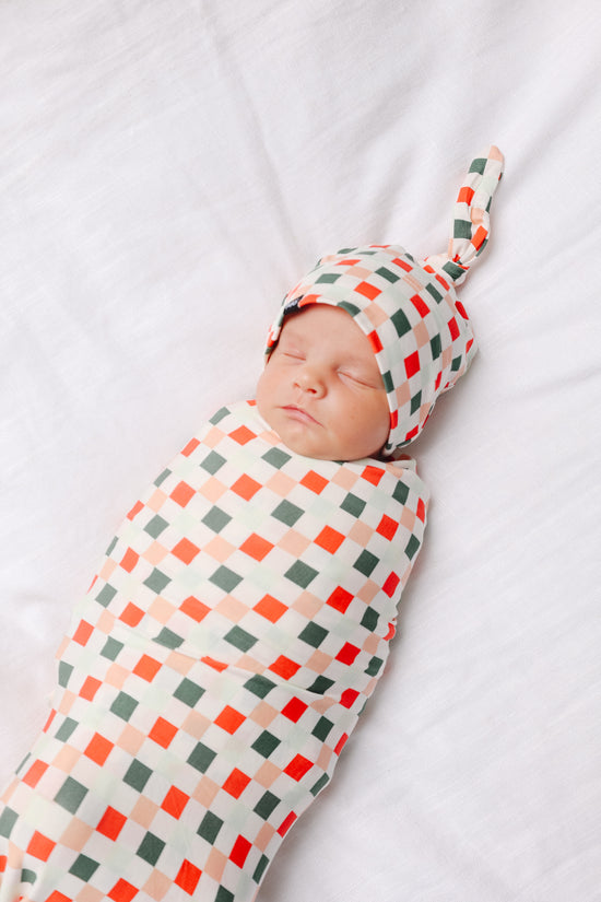 Cheer Swaddle and Hat Set