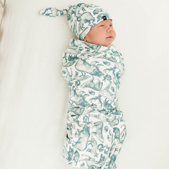 Forest and Friends Swaddle and Hat Set