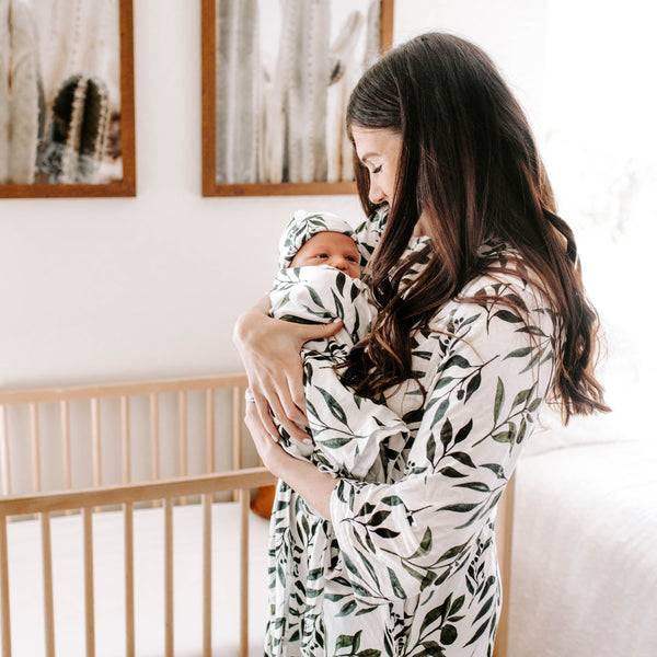 Emerald Bamboo Knit Maternity Robe