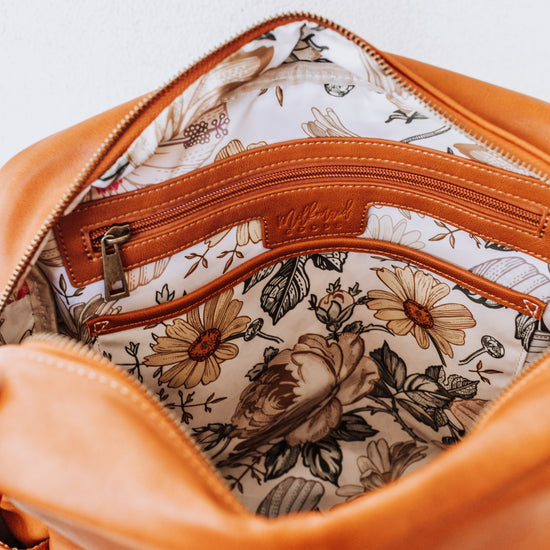 Brooklyn Backpack in Cognac with Hattie Interior – Milkmaid Goods | Rucksäcke