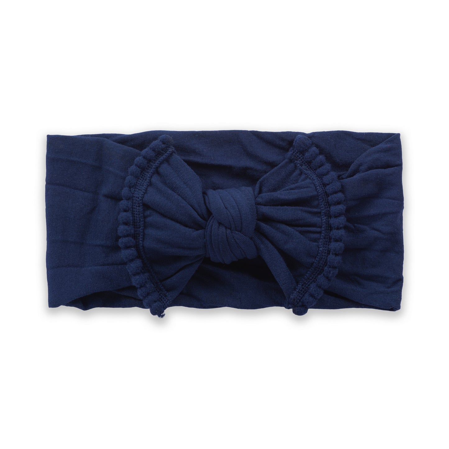 Load image into Gallery viewer, Pom Pom Bow- Navy Blue
