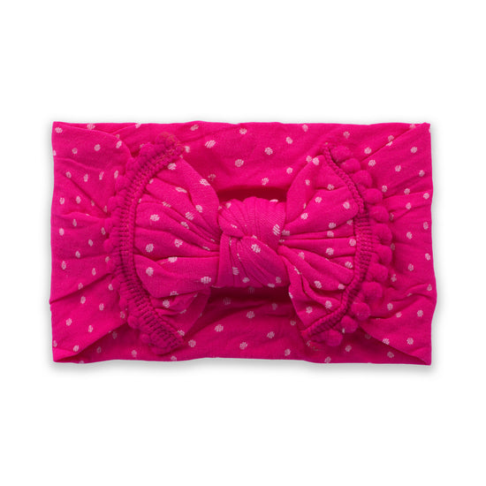 Load image into Gallery viewer, Polka Dot Bow - Fuschia
