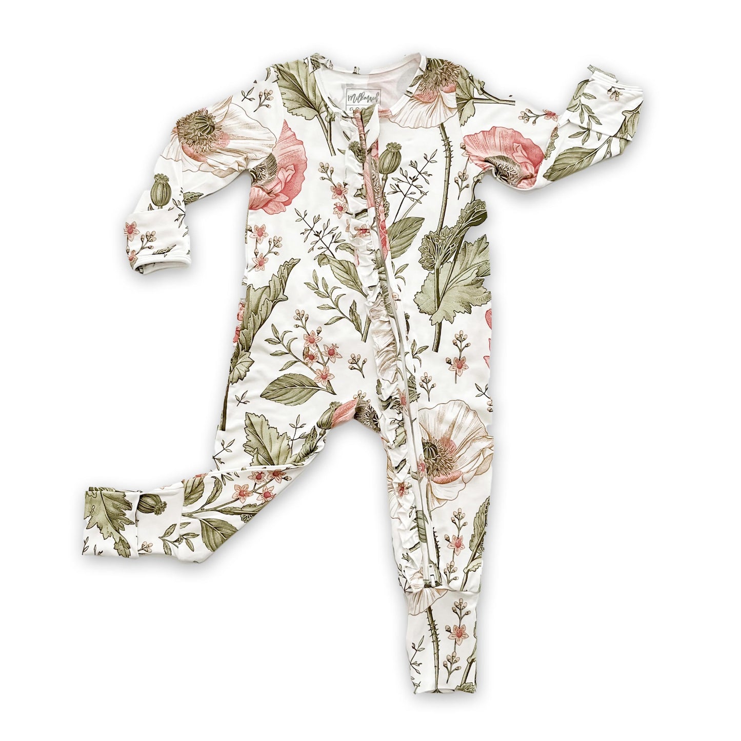 Load image into Gallery viewer, Mabel Ruffled Baby Romper

