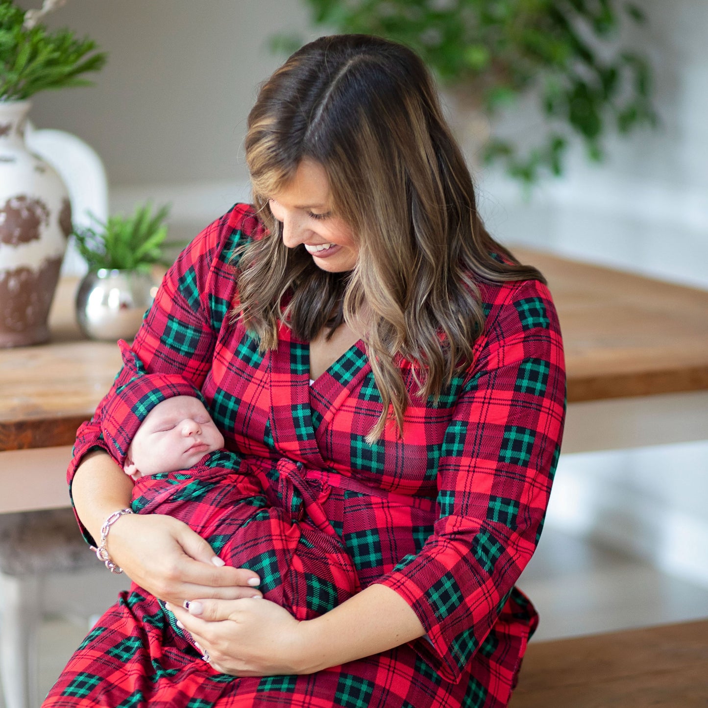 Christmas Plaid Milkmaid Robe XS (0)