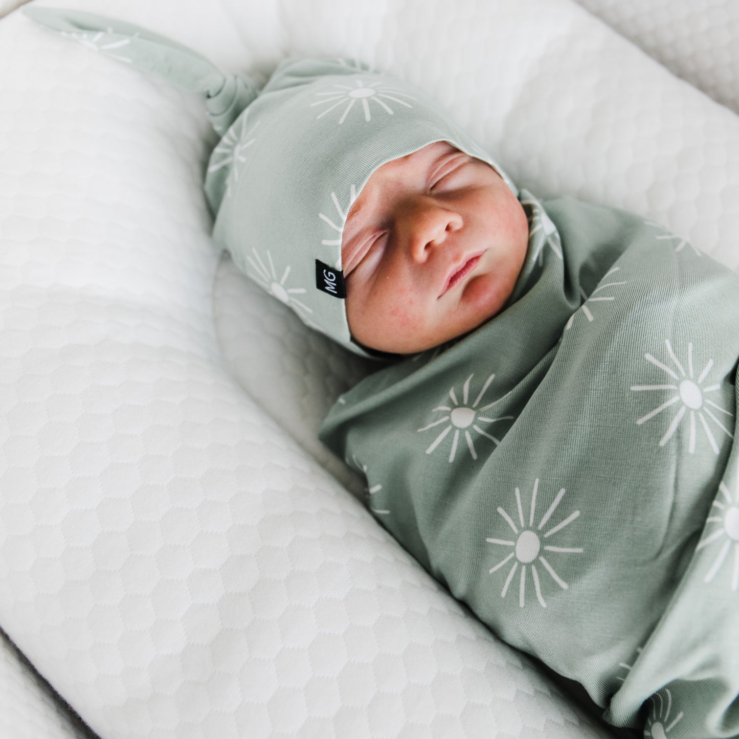 Theo Swaddle Blanket and Hat Set